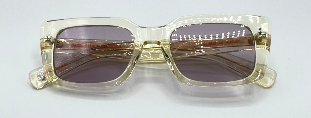 Garrett Leight Sunglasses GL3030 PG Pure Glass Rectangle Frame Plum Lens
